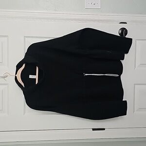 Varley Barton Drawcord Cinch Waist Funnel Neck Pullover Black